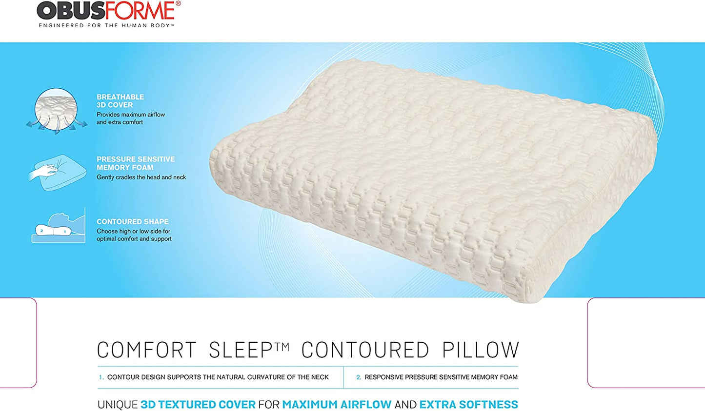 Contour Cervical Pillow | With Height adjusment Options for Optimal Sleep Neck Support