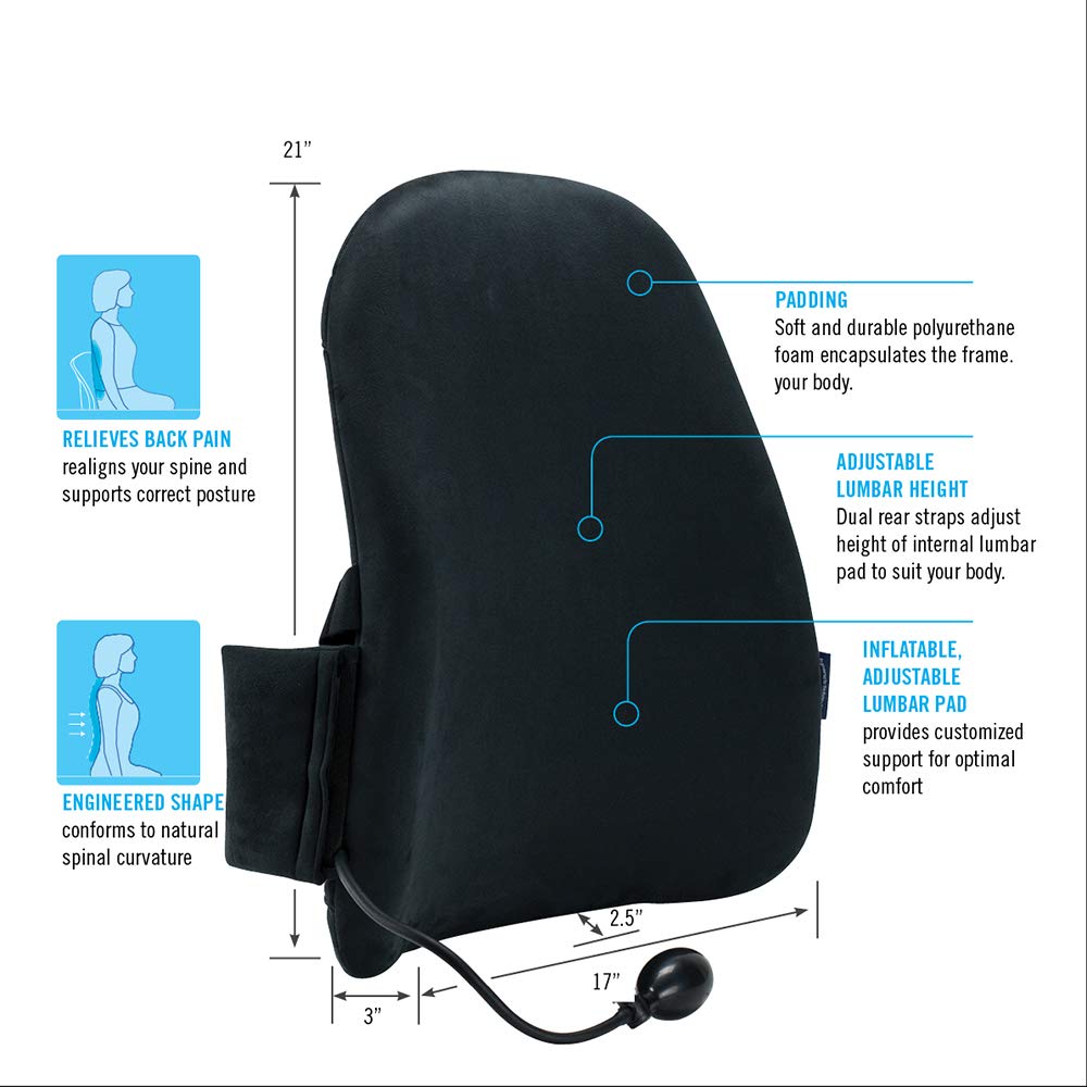 ObusForme CustomAIR Backrest with Adjustable Lumbar