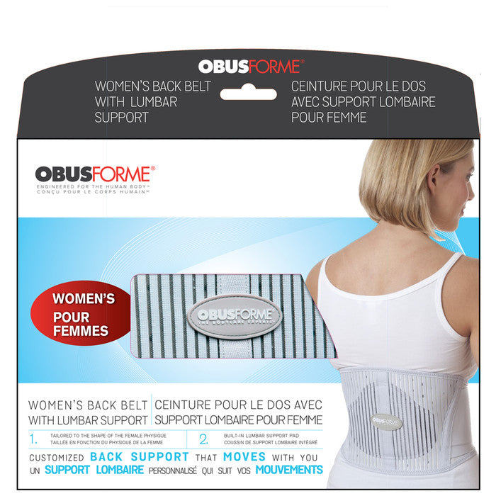 Female Back Belt With Built-In Lumbar Support Small/Medium