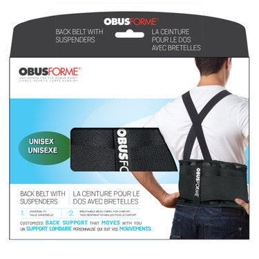 Unisex Back Belt With Suspenders Small/Medium